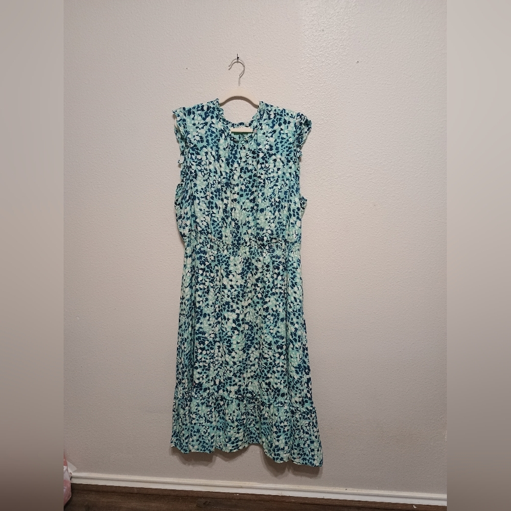 LOFT Blue Floral Maxi Dress